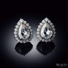 Carat Earrings Attractive Heart Shape Ear Studs